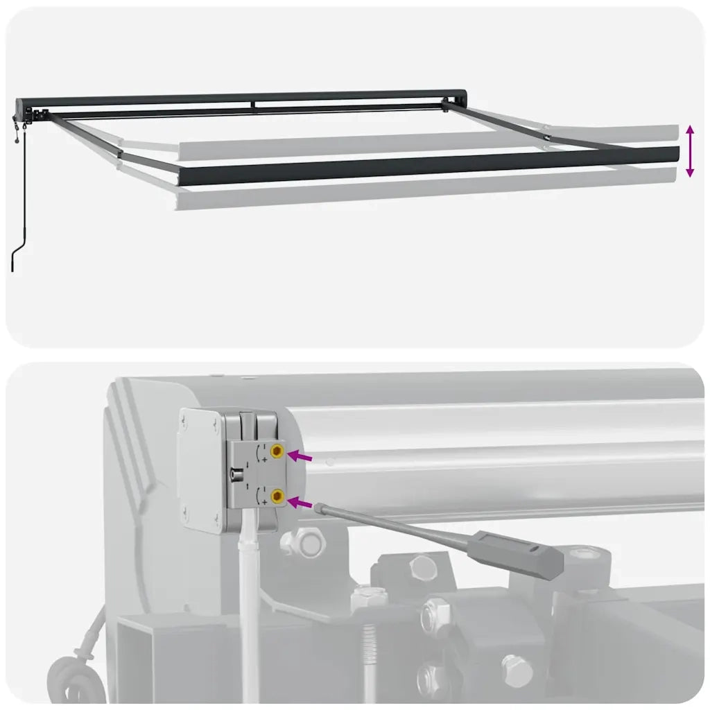 | Struttura della tenda | Antracite 350 x 250 cm Alluminio 145701