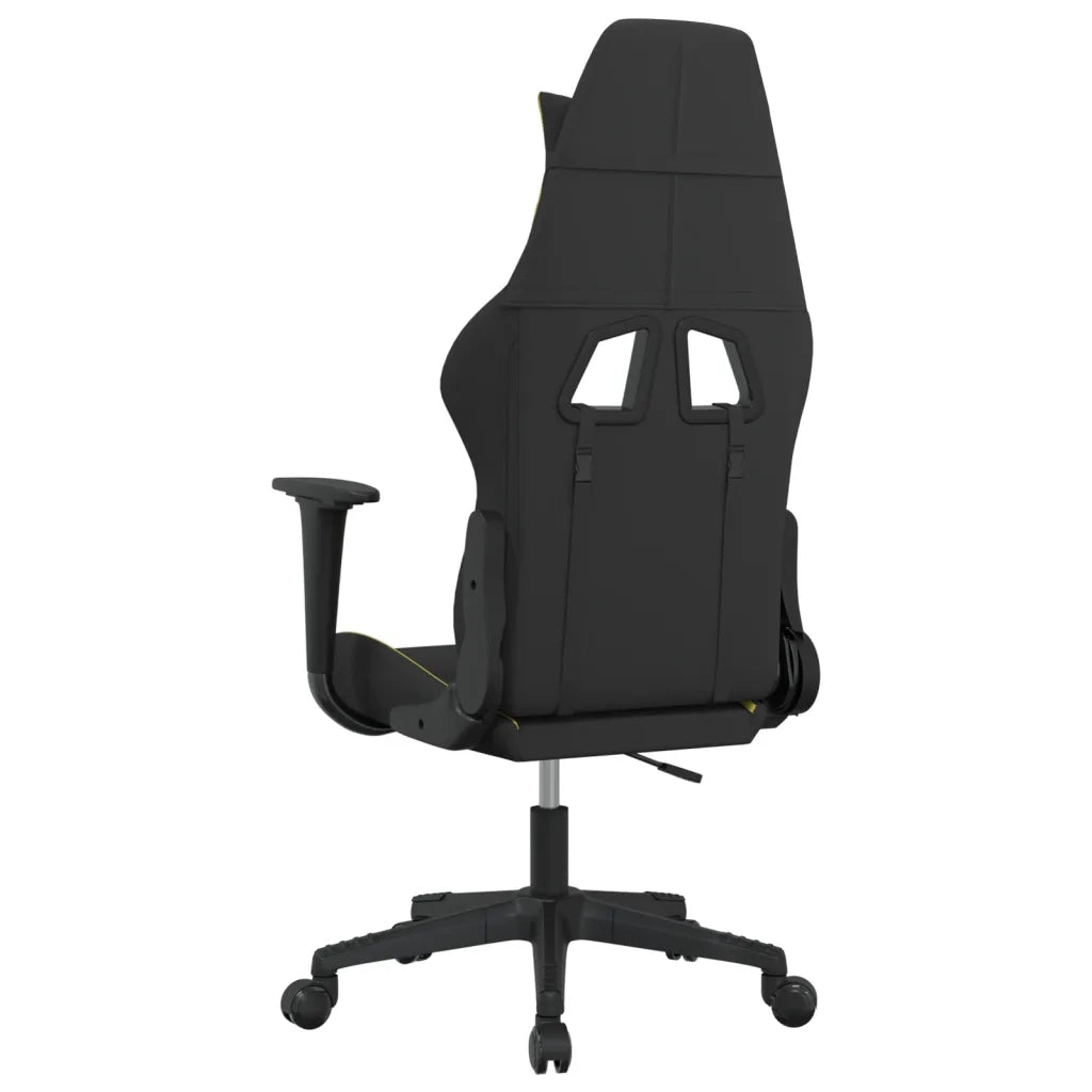Sedia da Gaming | Sedia da e-sports Nero e Verde Chiaro in Tessuto