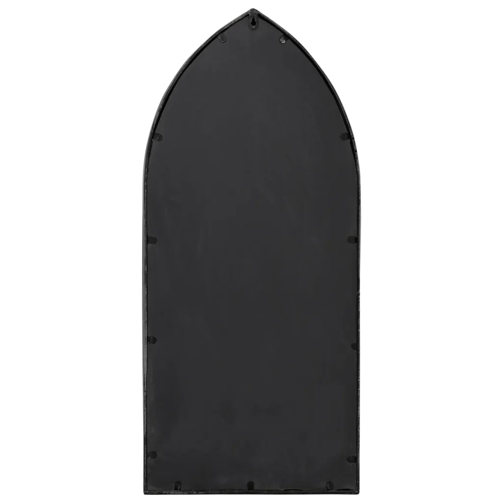 Specchio da Giardino Nero 100x45 cm in Ferro per Uso Esterno 318362