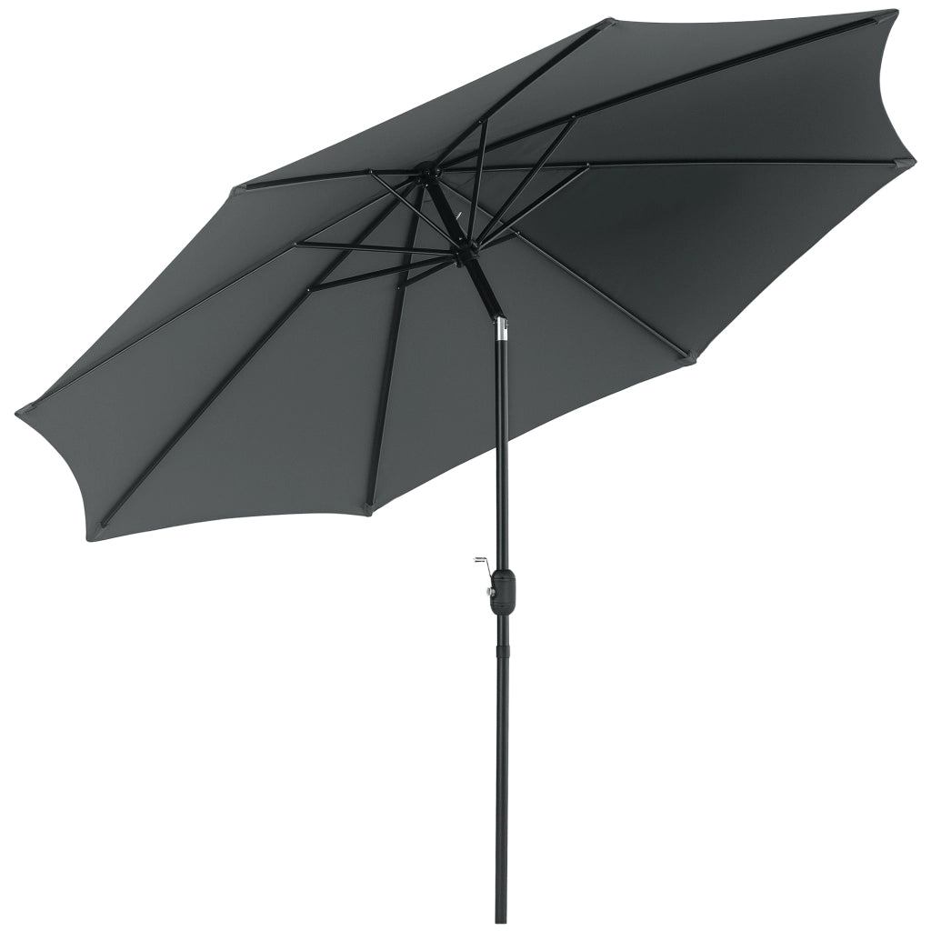 Ombrellone da giardino ¨C zephmum ¨C grigio scuro, metallo, ?295x250 cm
