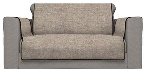 Copridivano con Copri Braccioli Seduta 60 cm in Poliestere Marrone