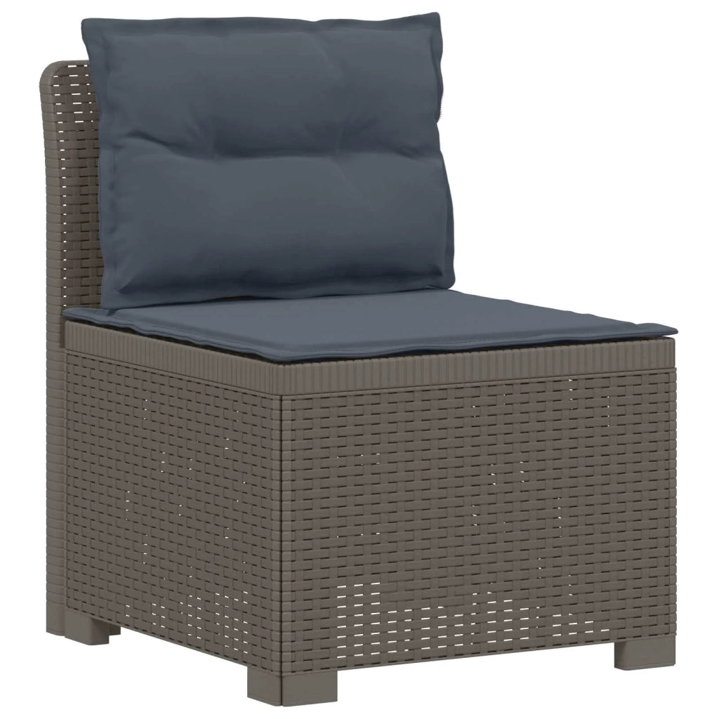 Divano da Giardino a 1 Posto con Cuscini Aspetto Rattan PP 8011811