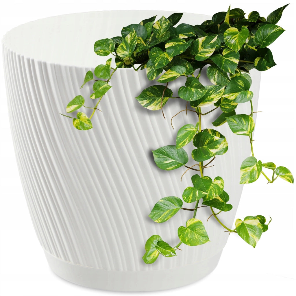 Vaso da fiori KADAX con supporto, coperchio, ciotola rotonda, 15 cm, bianco