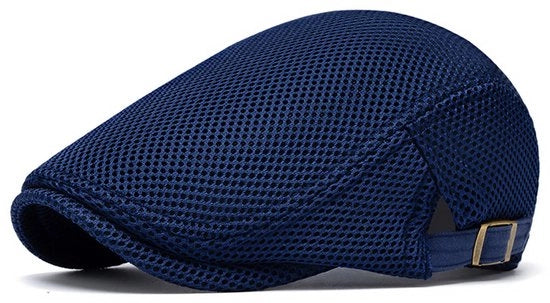 Cappello avanti, berretto, mesh estivo vuoto, unisex, protettivo da sole e respirabile, regolabile, marino