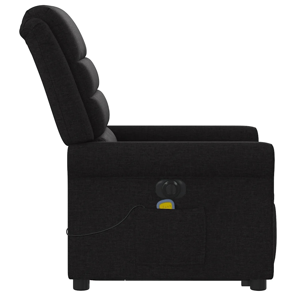 Poltrona Alzapersona Massaggiante Elettrica Nera in Tessuto 3303346