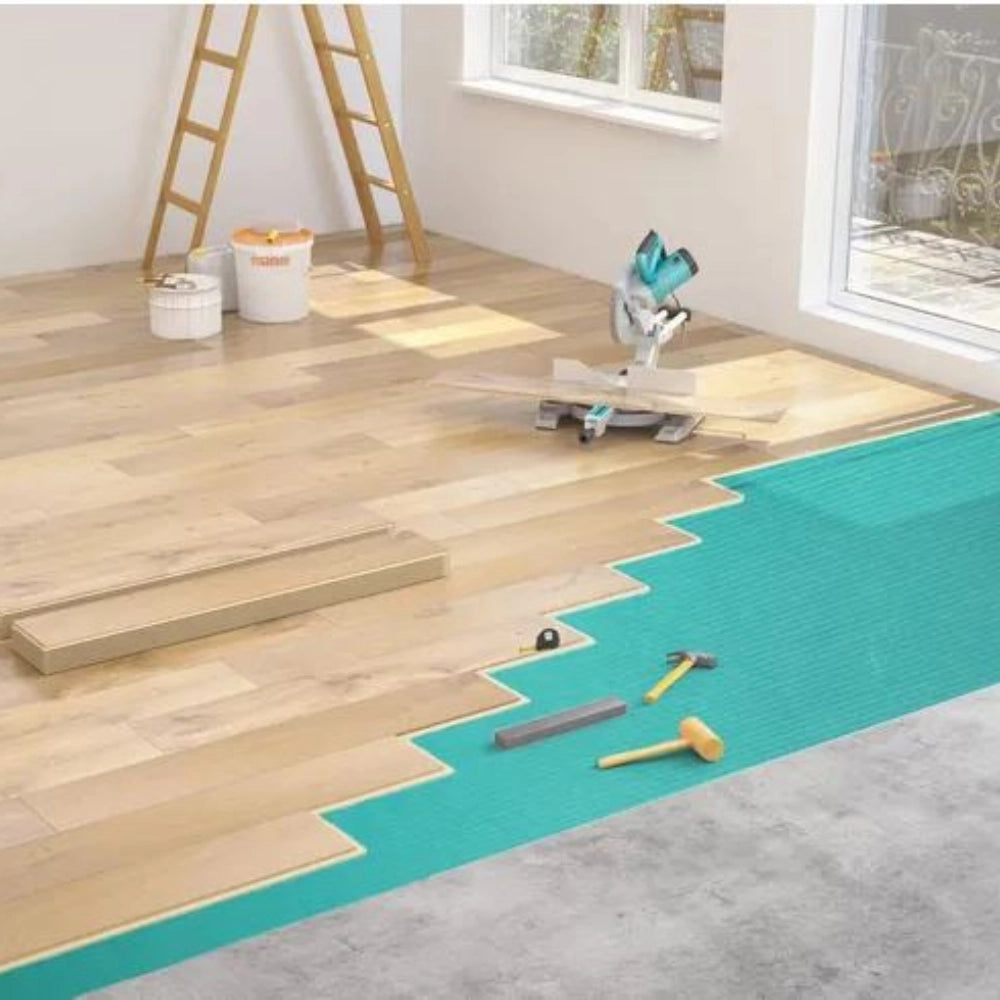 Sottopavimento isolante verde polietilene espanso sottofondo laminato 1x50 m