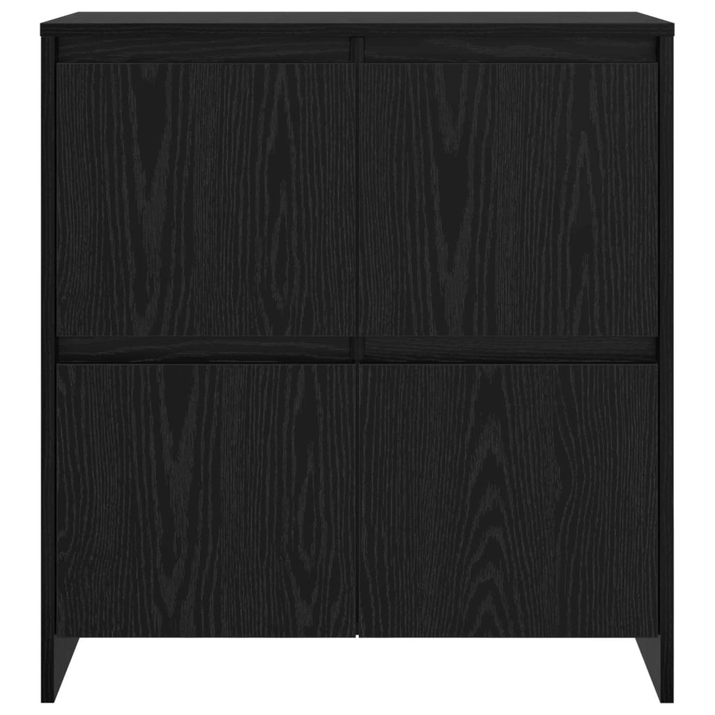 Credenza | Madia | Buffet da pranzo | Armadio da pranzo Rovere Nero 70 x 41 x 75 cm Legno multistrato