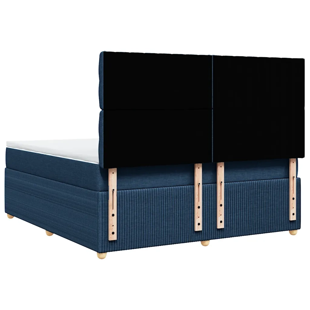 Giroletto a Molle con Materasso Blu 180x200 cm in Tessuto