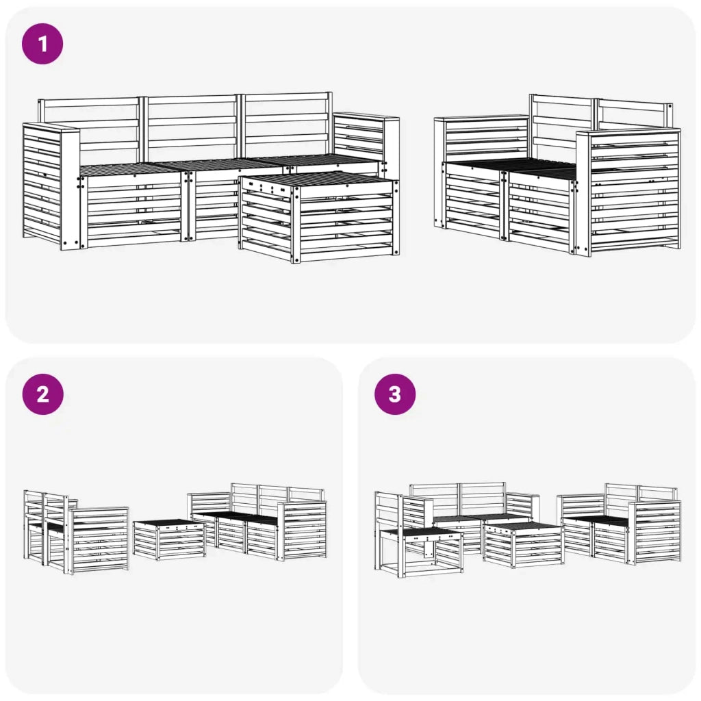 Set divani Legno di Acacia Massello 3391399