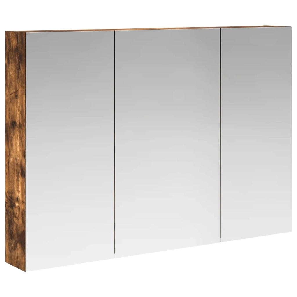 Mobiletto per specchio da bagno Rovere fumé 100 x 14,5 x 70 cm 889123