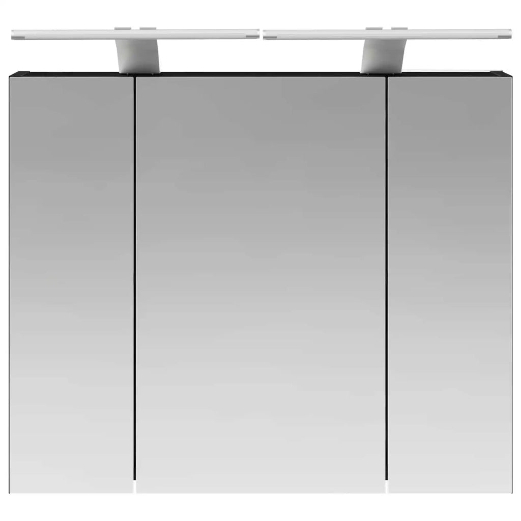 Mobiletto per specchio da bagno Rovere Nero 60 x 14,5 x 50 cm