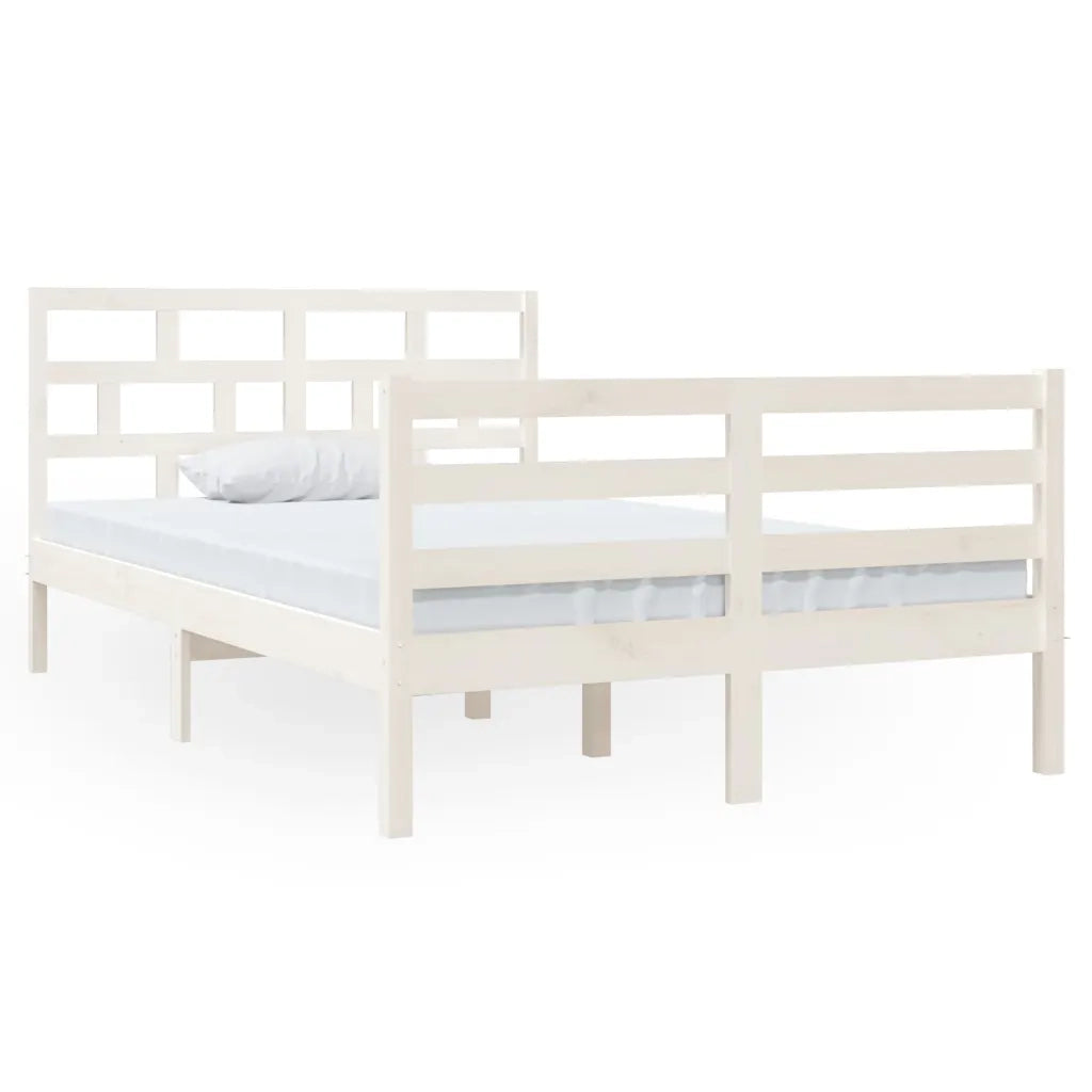 Giroletto-Struttura Letto Bianco 120x190 cm Small Double in Legno Massello 161803