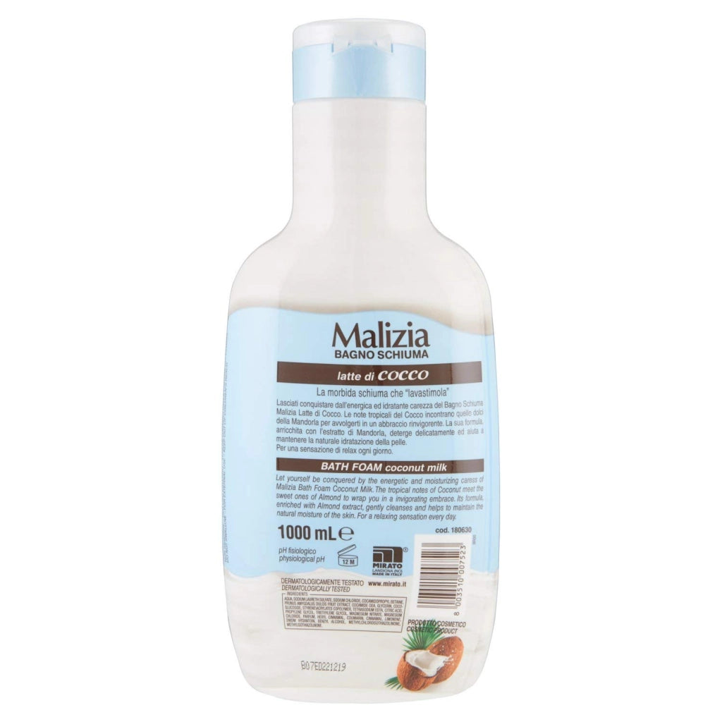 MALIZIA BAGNO SCHIUMA 1LT FRAGRANZA LATTE DI COCCO