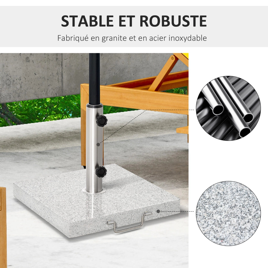 Piedistallo Parasol in Granito ¨C Zephmum ¨C Grigio 40x40x36 cm