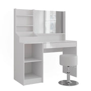 Vicco Tavolo da toeletta Bianco/bianco lucido 119.8 cm 4 parti