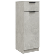 Mobiletto da bagno classico 32 x 34 x 90 cm ampio spazio contenitivo design elegante in legno composito grigio cemento 02_0047987
