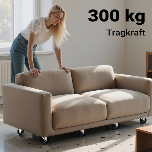 Sottovaso con ruote, Set due carrellini di trasporto rettangolari 575 x 290 x 144 mm, Carrello Portavaso, Spostavaso