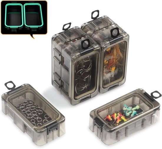 Set di 6 Visgerei Opberg Tray - Organizzatore di Box da Tackle Magnetica per Kunstaas e Accessori