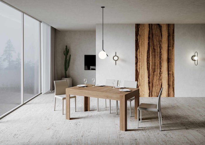 Tavolo Allungabile 160-220x90x77 cm Bibi Quercia Naturale