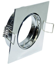 Faretto Incasso Fun Orientabile Quadrato Alluminio Cromo 1 Luce Gu10 8,4X8,4Cm