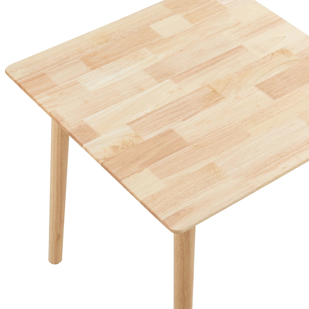 Tavolo da Pranzo Klijori Tavolo da Cucina in Legno di Hevea 75x75 cm color Naturale [en.casa]
