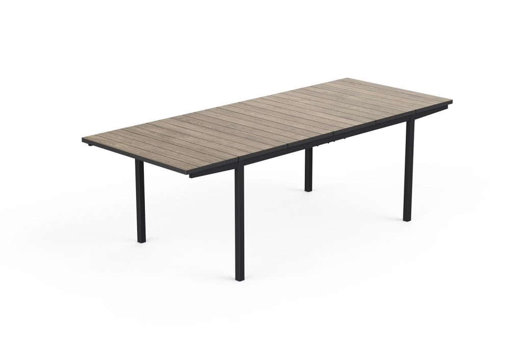 Tavolo Allungabile Interno-Esterno 162-233x94x75 cm Keter Porto Nova in Decocoat Graphite e Ashwood