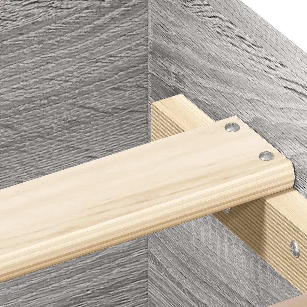 Giroletto con Testiera e Pediera Grigio Sonoma 140x190 cm