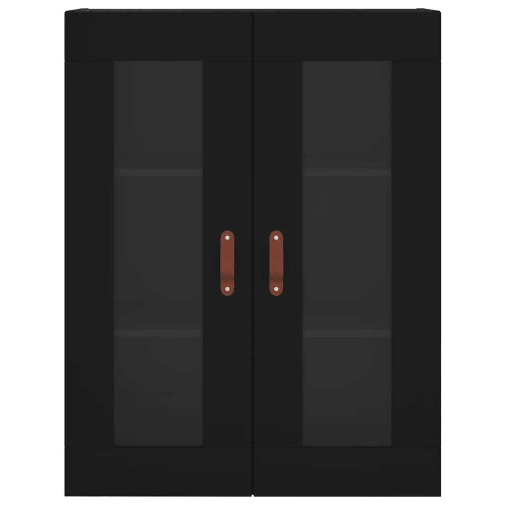 Mobile a Parete Nero 69,5x34x90 cm