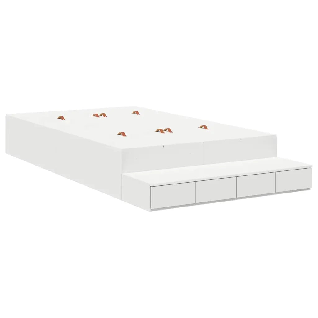 Struttura letto con contenitore Bianco 120 cm Legno multistrato 3335685