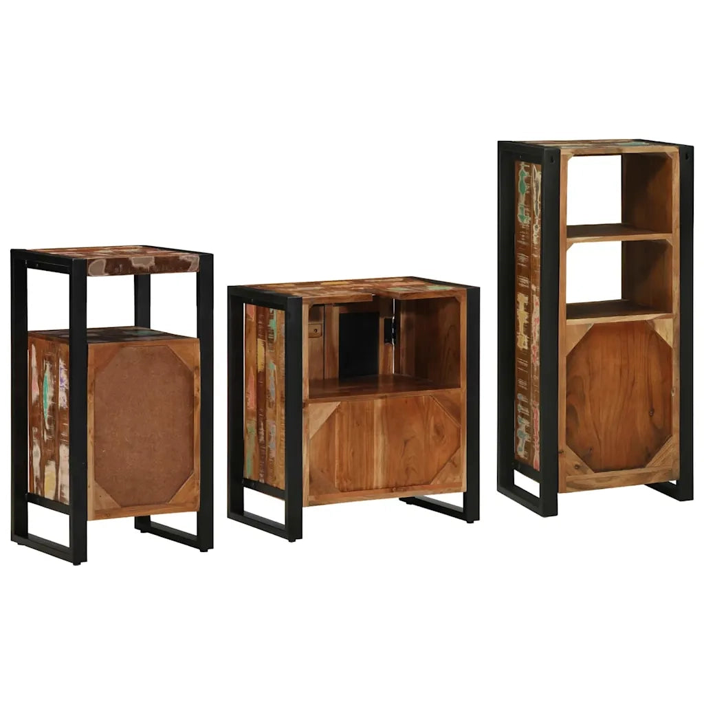 Set di mobili per il bagno 3 pcs Legno Recuperato Massello 3305623
