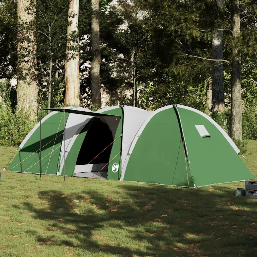 Tenda da Campeggio a Cupola per 8 Persone-Tenda per Escursionismo Verde Impermeabile