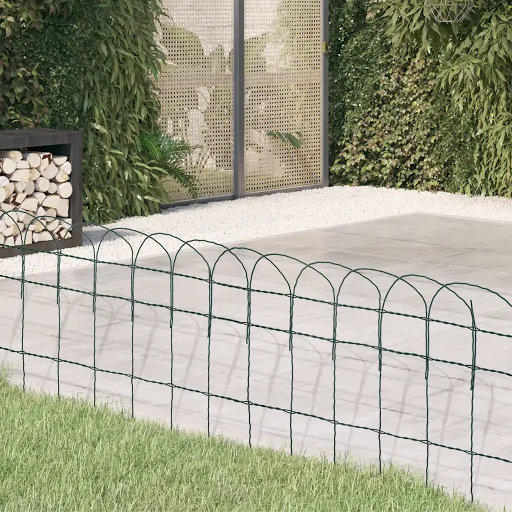 Recinzione per Giardino in Ferro Verniciato a Polvere 25x0,4 m 141072