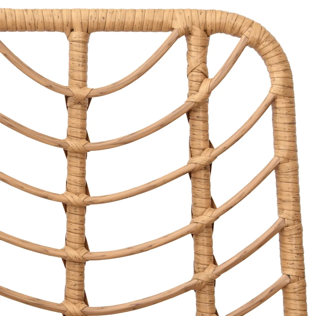 Sgabelli da Bar 2 pz 45x56x103,5 cm Rattan PE e Acciaio cod mxl 8925