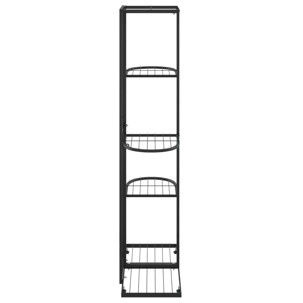 Portavasi/fioriera a 5 ripiani 43 x 22 x 98 cm metallo nero 02_0045162