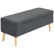 Letto imbottito con contenitore in tessuto ¨C zephmum ¨C grigio scuro 110x39x45 cm