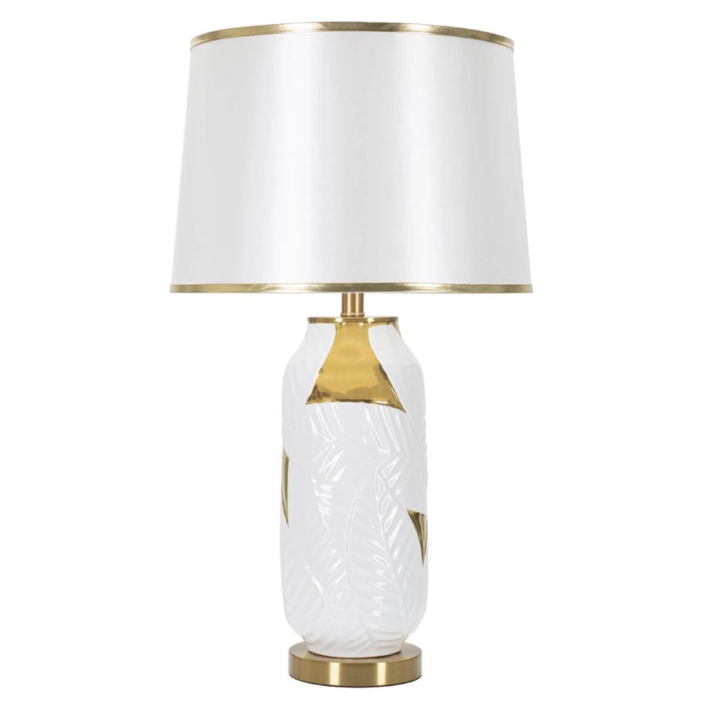 Lampada da Tavolo VKH102, Bianco, Ceramica, 40x40x70 cm