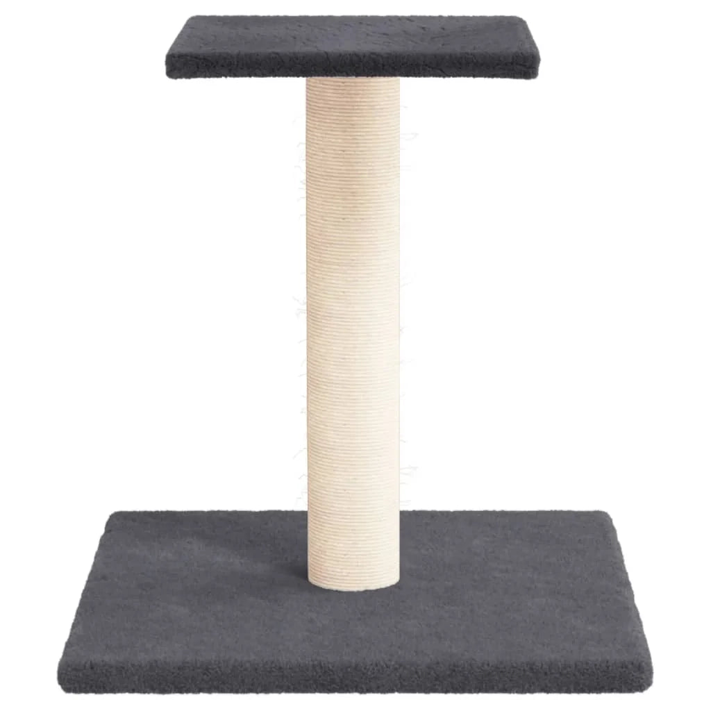 Tiragraffi per gatti mobili torre arrampicata giocattolo raschietto grattacielo piattaforma da arrampicata con piattaforma scura 38 cm grigio 02_0022729