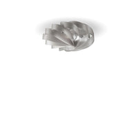 Plafoniera Moderna Flat Polilux ® Argento 1 Luce E27 D50Cm