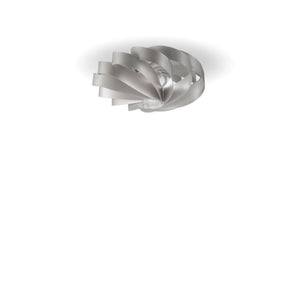 Plafoniera Moderna Flat Polilux ® Argento 1 Luce E27 D50Cm