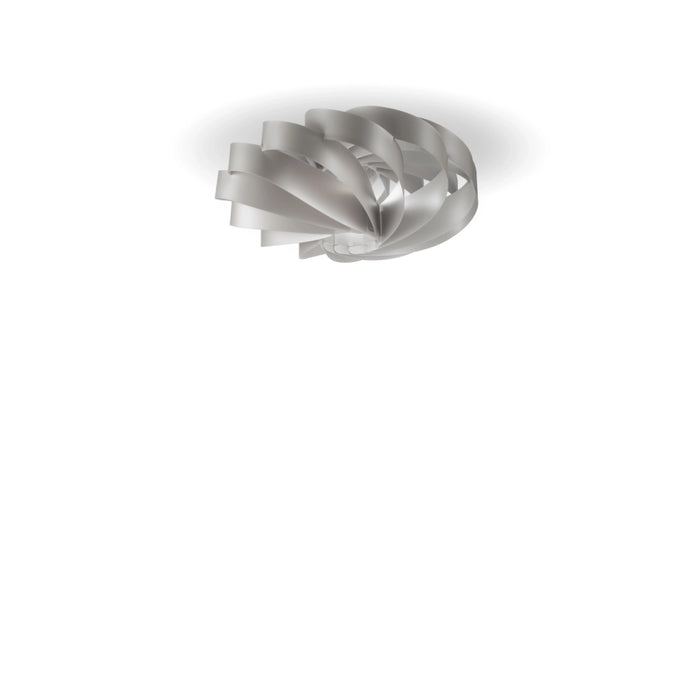 Plafoniera Moderna Flat Polilux ® Argento 1 Luce E27 D50Cm