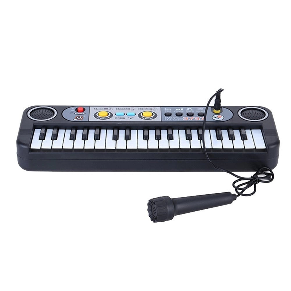 Trade Shop - Mini Tastiera Giocattolo 37 Tasti Mini Piano Con 24 Funzioni Demo Con Microfono -