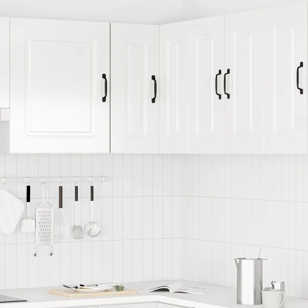 Pensile da Cucina ad Angolo Kalmar Bianco Lucido in Truciolato