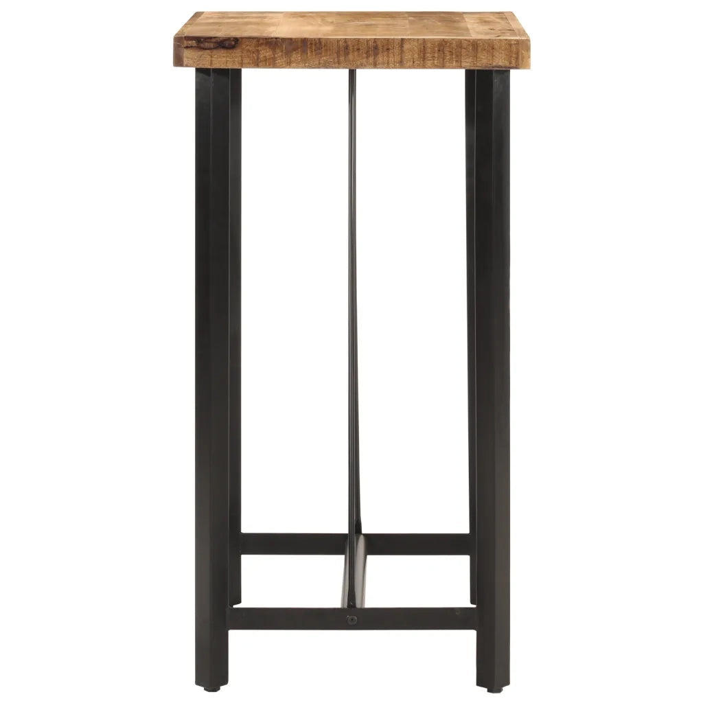 Tavolino da Bar 55x55x107 cm Legno Massello di Mango e Ferro 356380