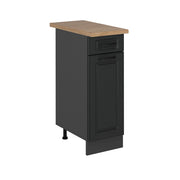 Vicco Mobiletto base per cucina Antracite casa di campagna 30 cm , PL Rovere