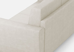 Divano 2 Posti 172x85x85 cm Yasel in Tessuto Latte