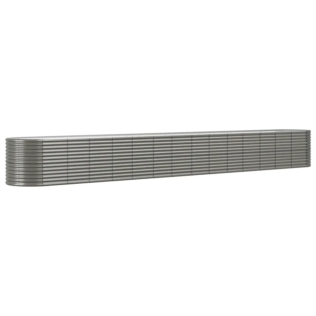 Letto Giardino Acciaio Verniciato a Polvere 620x80x68 cm Grigio 318979