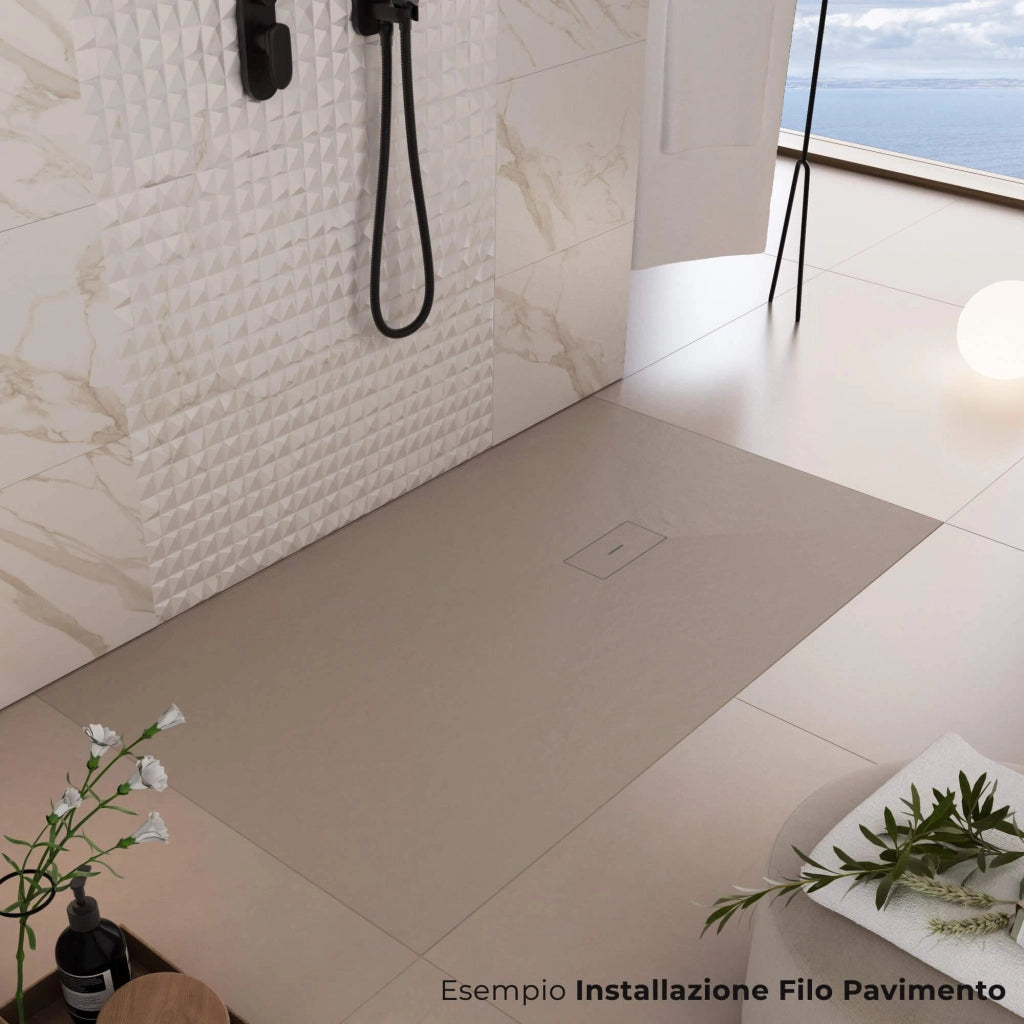 Piatto Doccia in Pietra 100x140 cm Bonussi Manila Moka