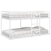 Letto a Castello senza Materasso Bianco 90x200 cm in Acciaio 4019884