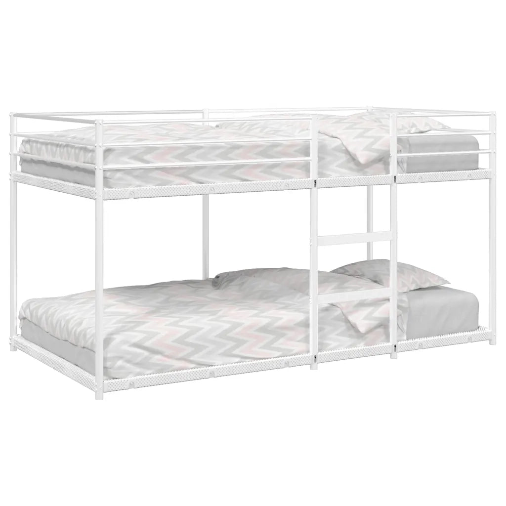 Letto a Castello senza Materasso Bianco 90x200 cm in Acciaio 4019884