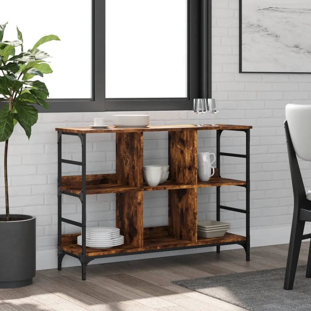 Credenza Rovere Fumo 102x32x73,5 cm in Legno Multistratocod mxl 85561
